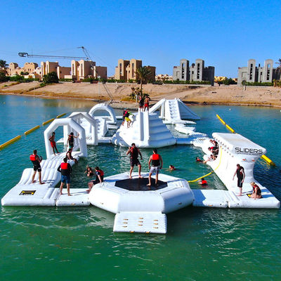 Lake Inflatable Water Park Games / Inflatable Aqua Park Equipment