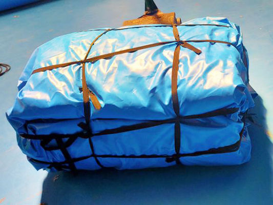 Durable 0.9mm PVC Tarpaulin Inflatable Lake Water Park Green , Blue And Red Color