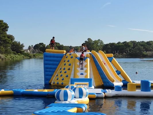 TUV Certification Inflatable Floating Water Park For Lake / Resort